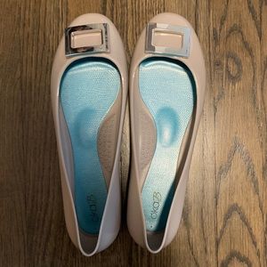 Ballet Flat w/t silver buckle